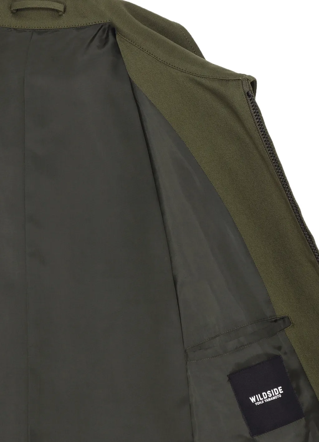 Katsuragi Cotton Soutien Collar Zipper Coat