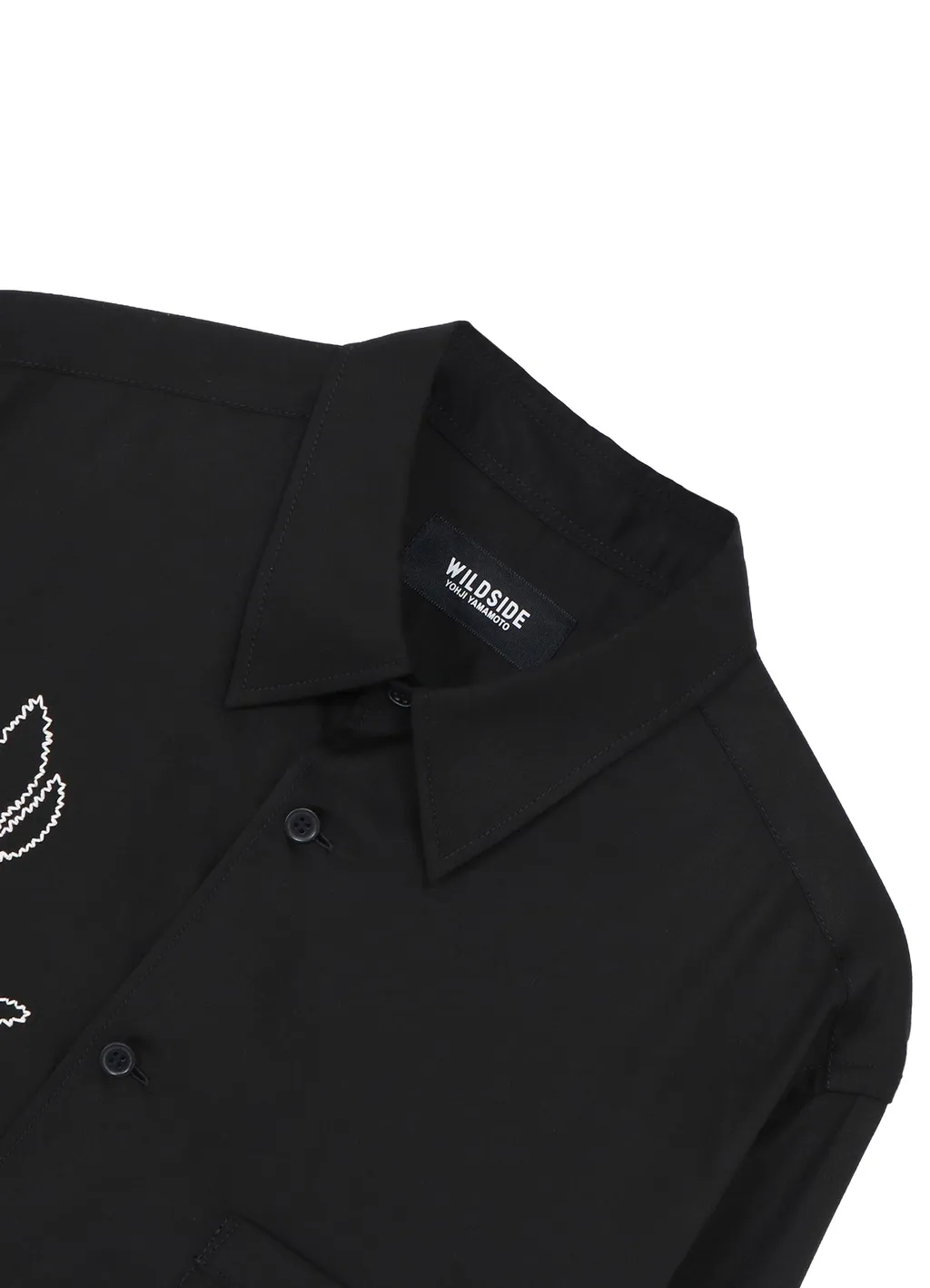 T/R Twill Floral Thread-Drop Embroidered Shirt