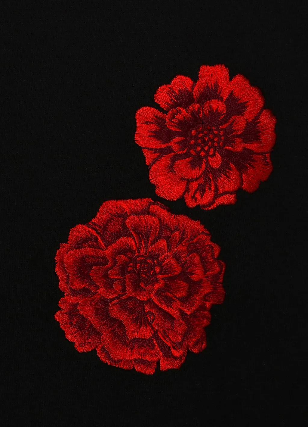Peony Embroidered Long Sleeve T-Shirt
