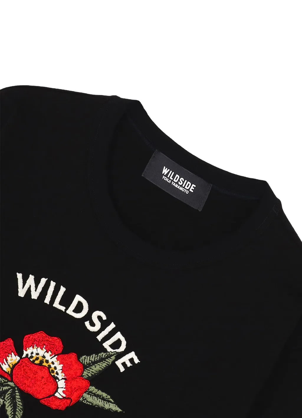 Flower Embroidered Logo Long Sleeve T-Shirt
