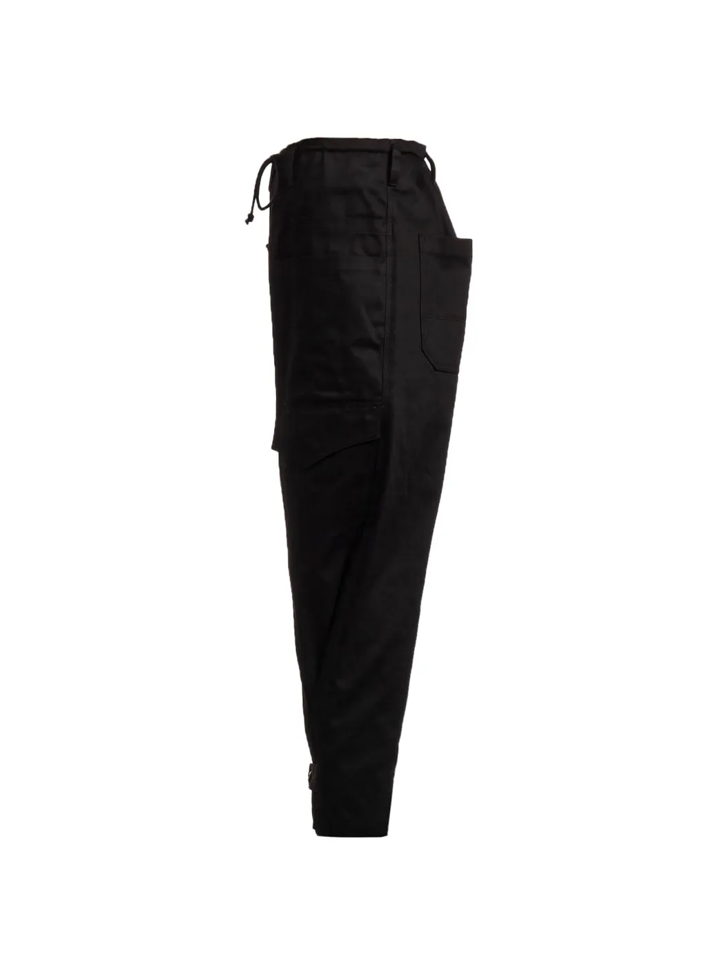 Cotton Chino Asymmetry Pocket Drawstring Pants