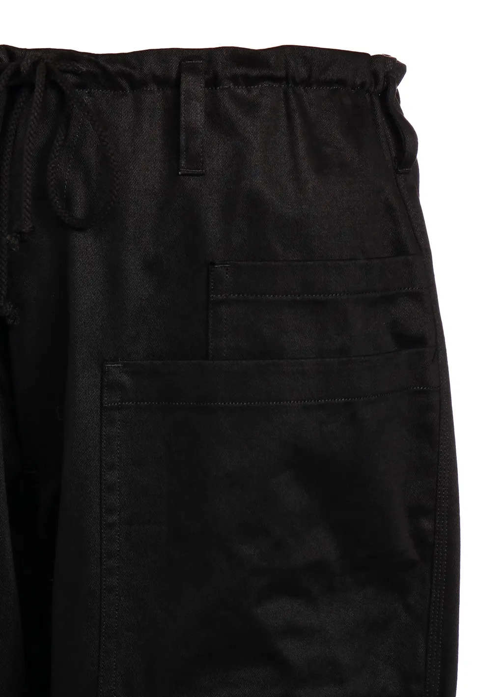 Cotton Chino Asymmetry Pocket Drawstring Pants