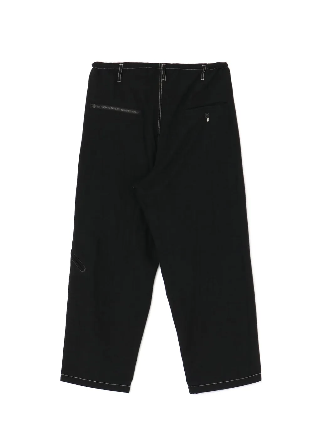 Fulling Wool Drawstring Loose Silhouette Zipper Pants