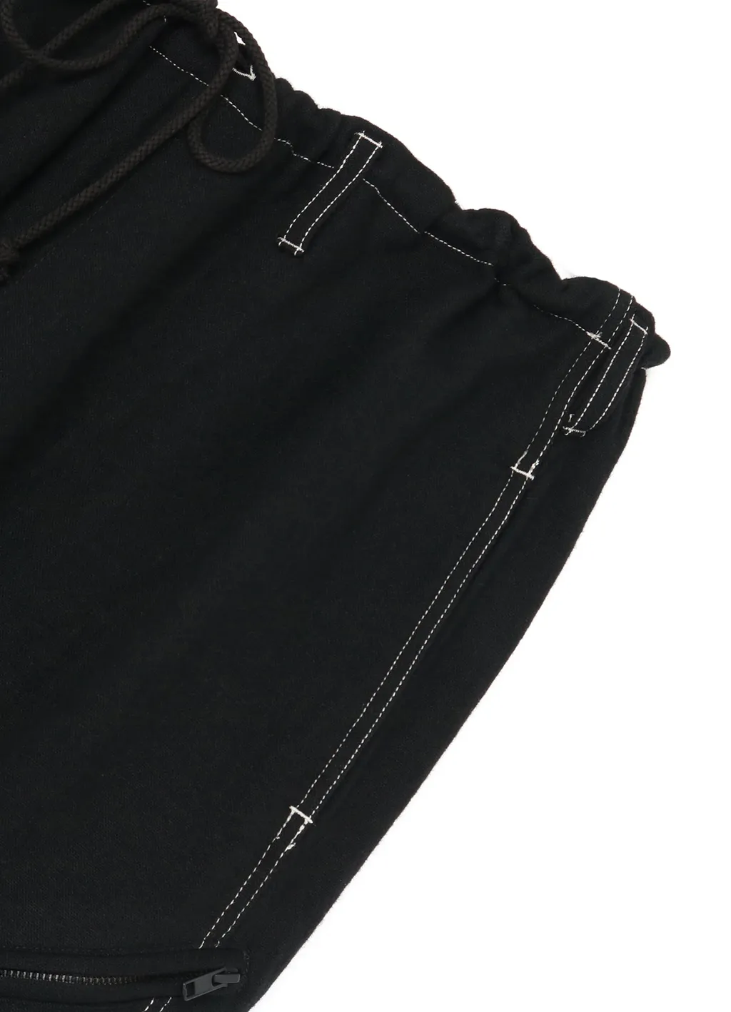Fulling Wool Drawstring Loose Silhouette Zipper Pants