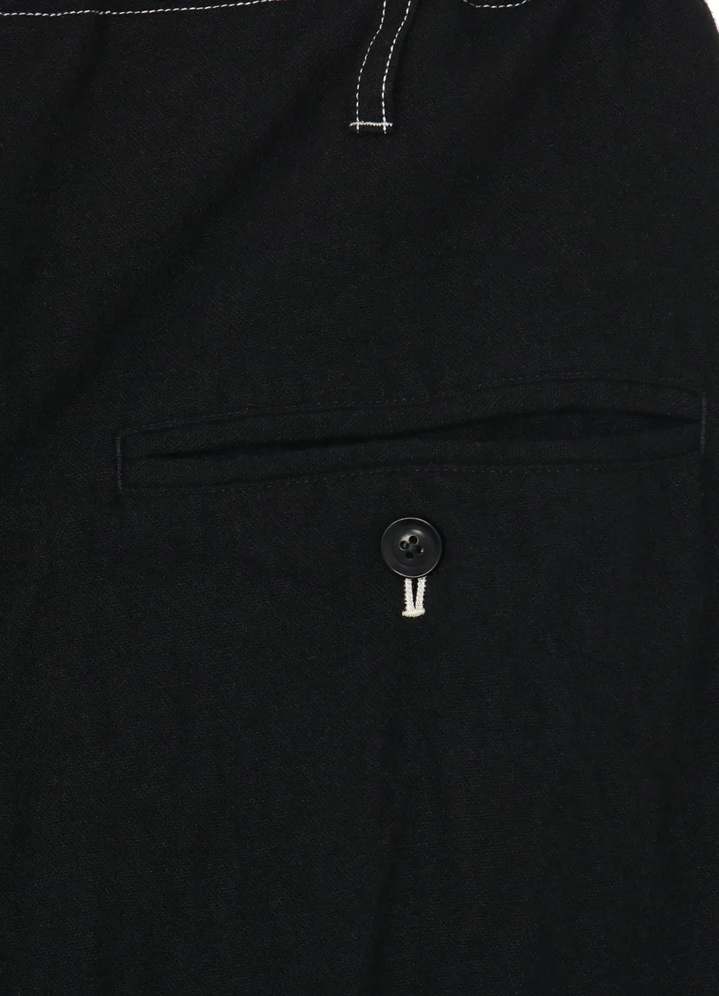 Fulling Wool Drawstring Loose Silhouette Zipper Pants