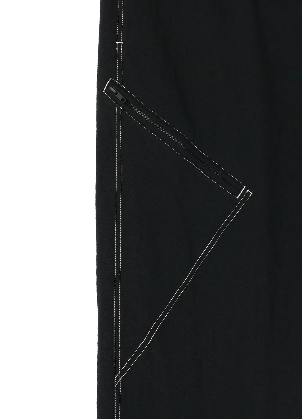 Fulling Wool Drawstring Loose Silhouette Zipper Pants