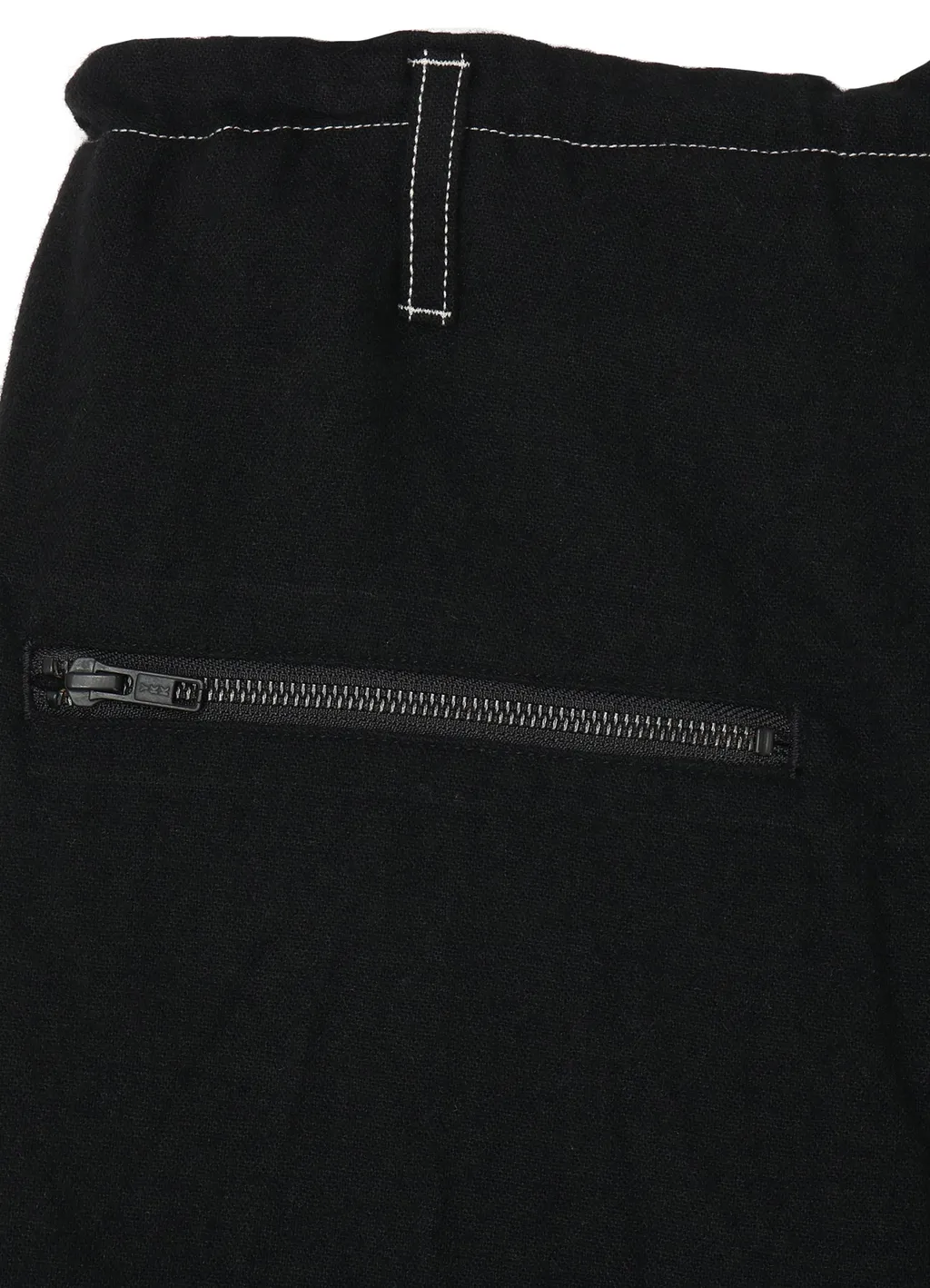 Fulling Wool Drawstring Loose Silhouette Zipper Pants