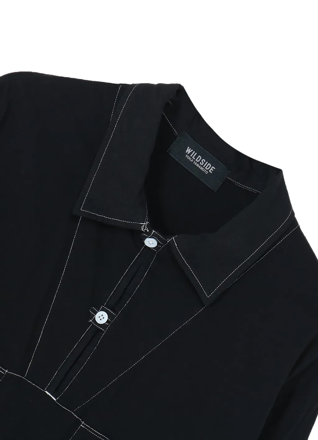 Cotton Jersey Collared Pocket Long Sleeve T-Shirt