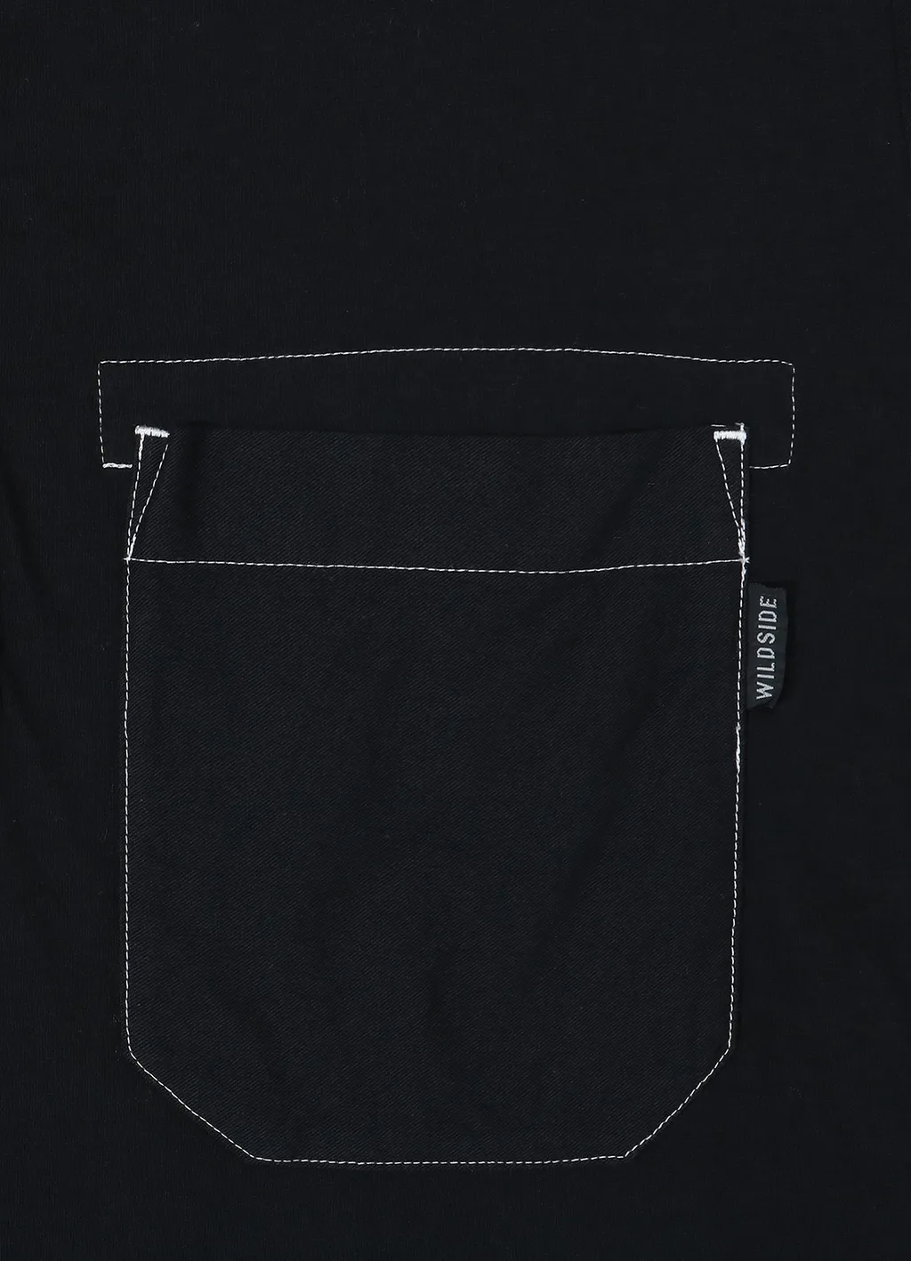Cotton Jersey Shoulder Strap Henley Neck Long Sleeve T-Shirt