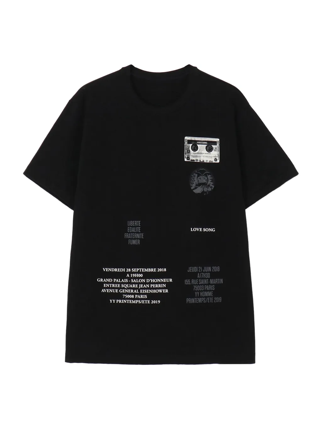Yohji Yamamoto Pour Homme Invitation T-Shirt(2019Ss)