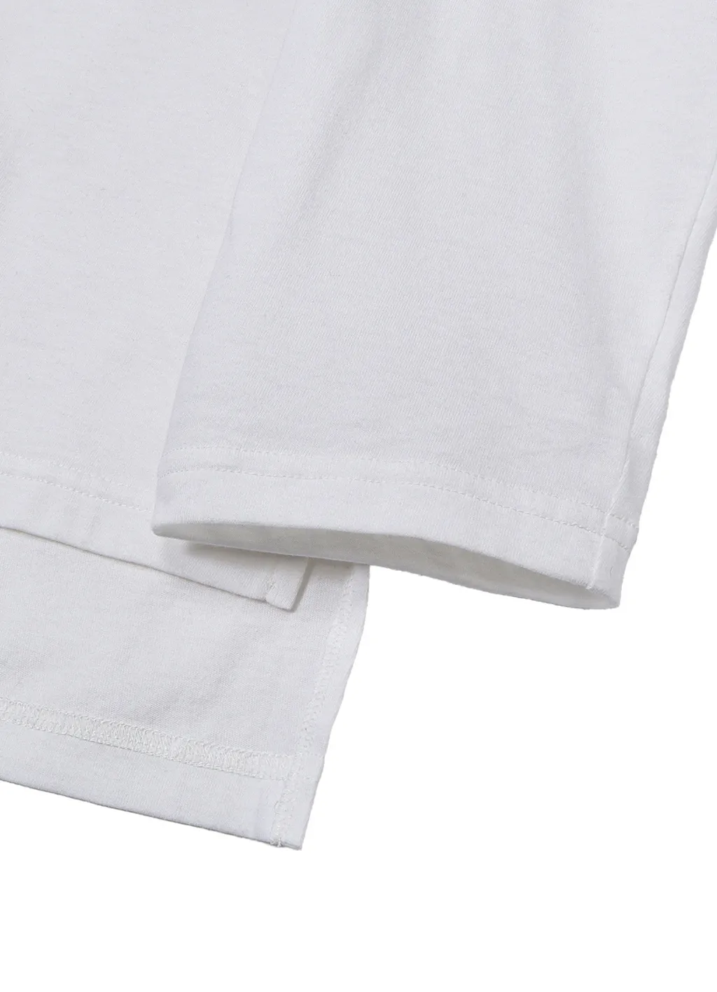 Cotton Jersey Half Zip Long Sleeve T-Shirt