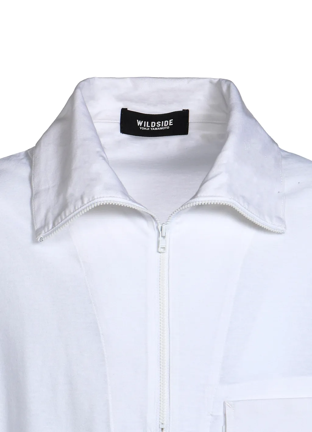 Cotton Jersey Half Zip Long Sleeve T-Shirt