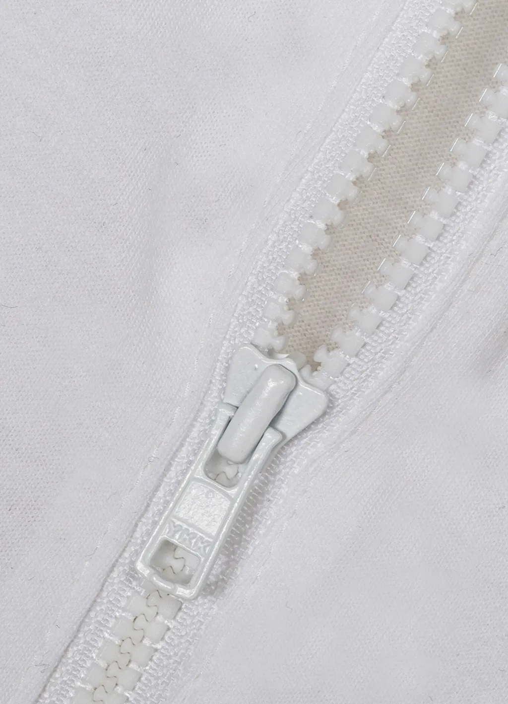 Cotton Jersey Half Zip Long Sleeve T-Shirt