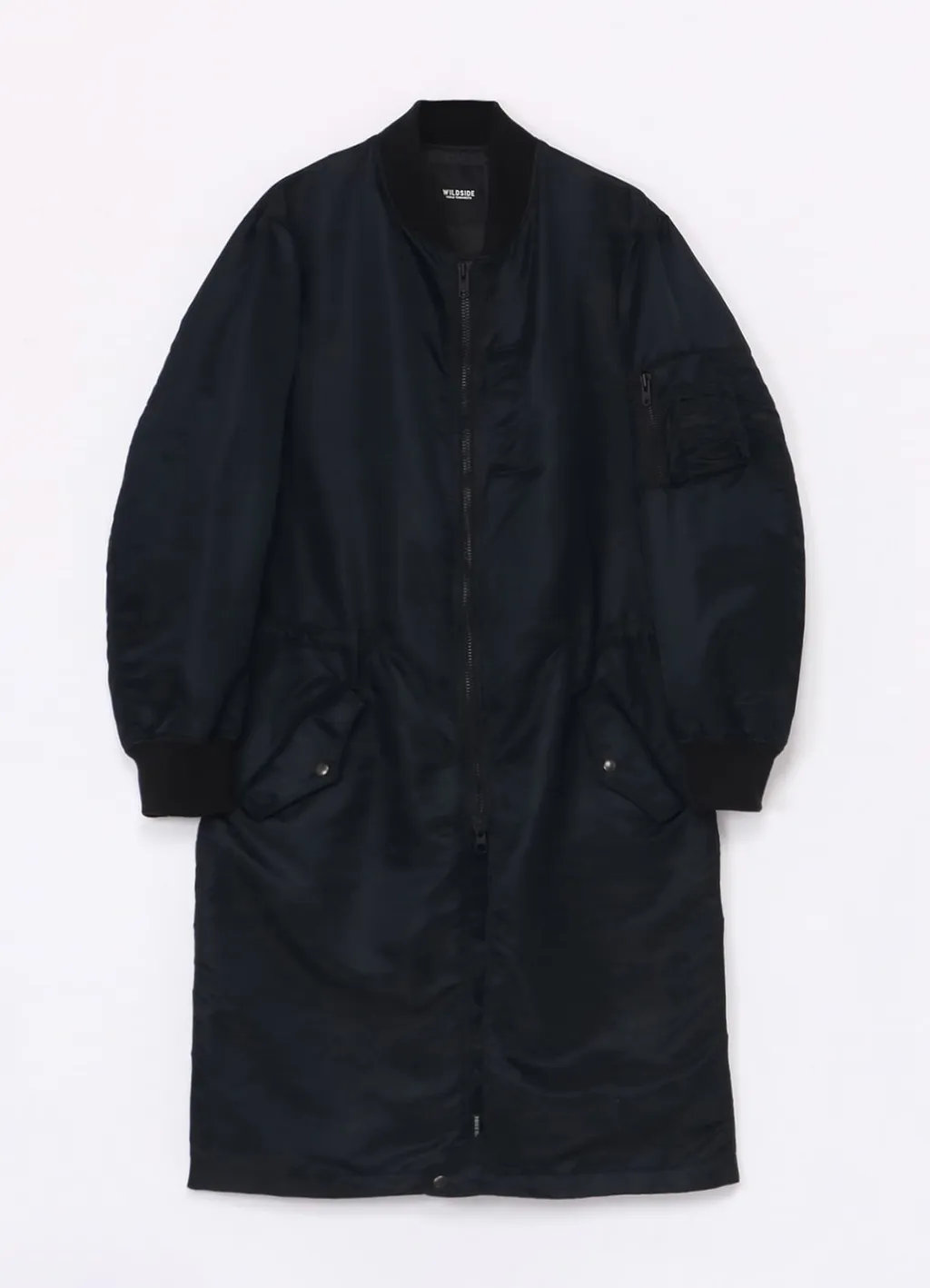 Nylon Twill Bomber Coat