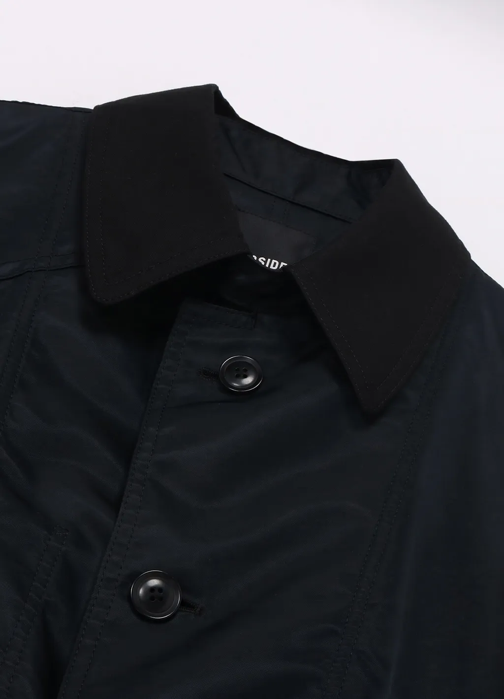 Nylon Twill Soutien Collar Coat