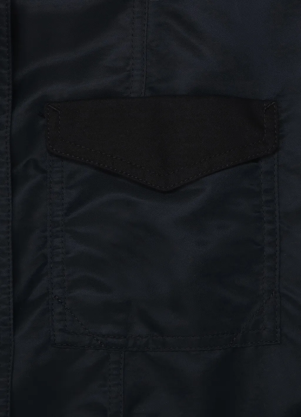Nylon Twill Soutien Collar Coat