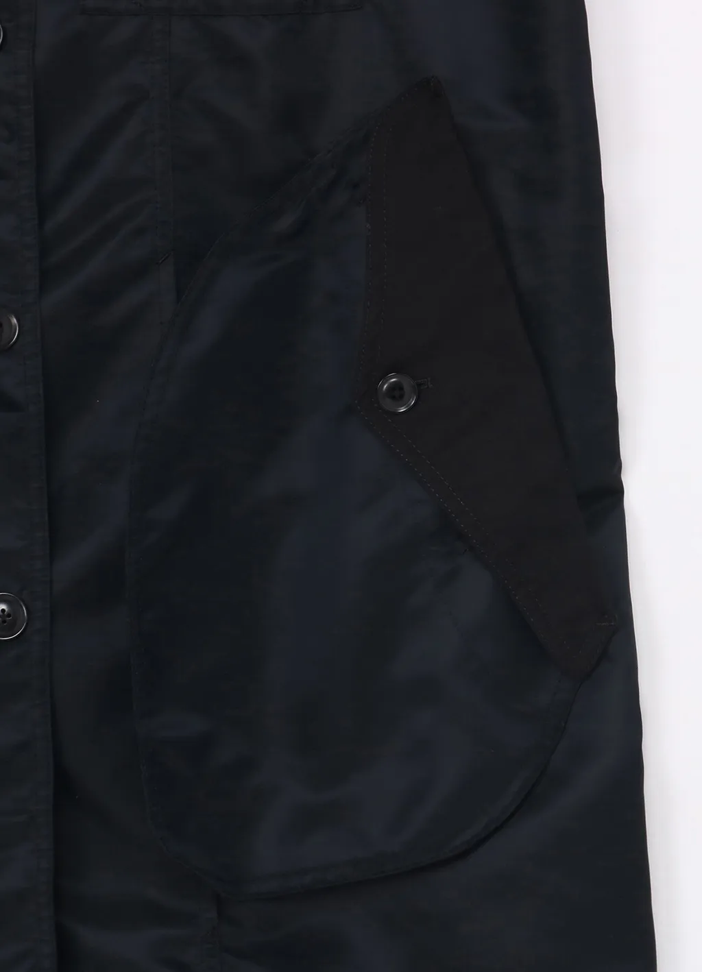 Nylon Twill Soutien Collar Coat