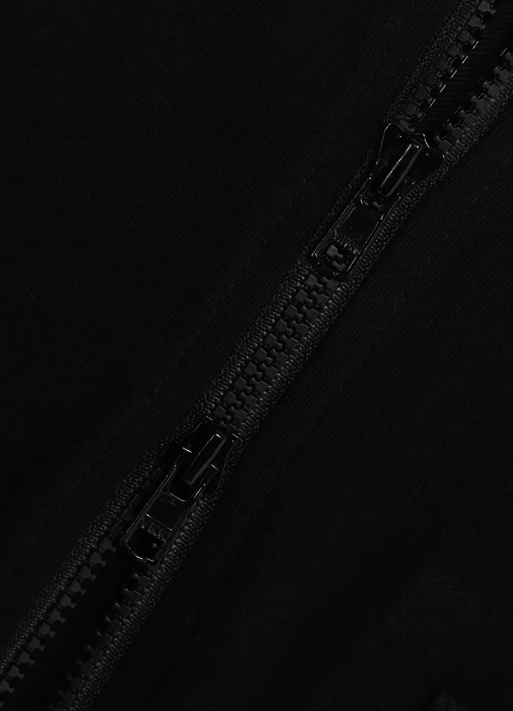 Cotton Jersey Full Zip Long Sleeve T-Shirt