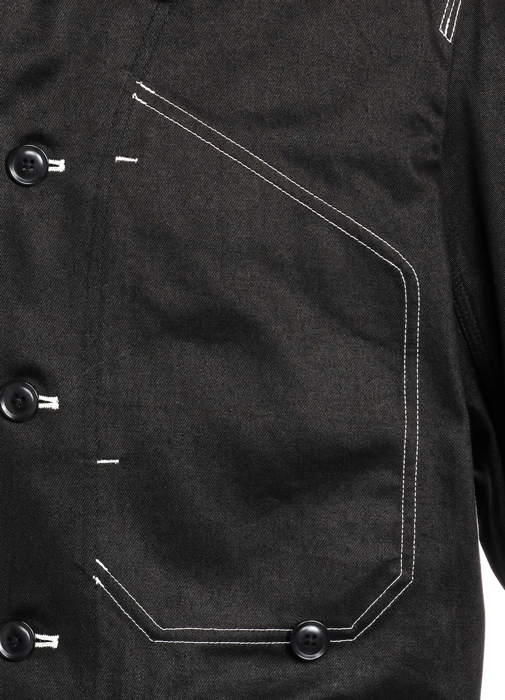 Cotton Chino White Stitch Shirt Jacket