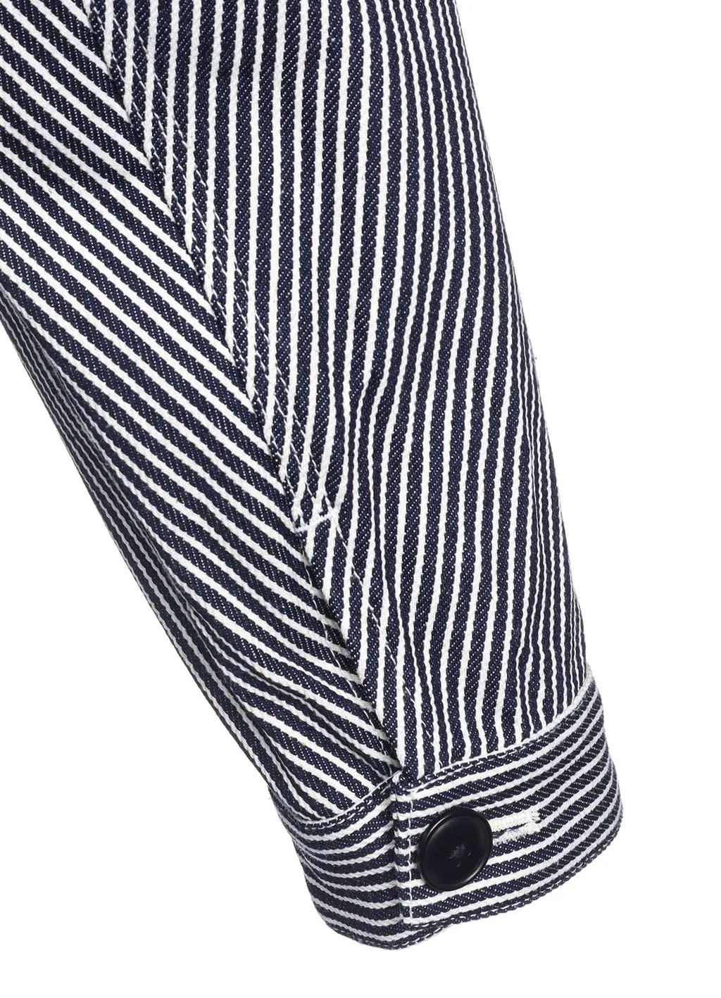 Hickory Stripe White Stitch Shirt Jacket