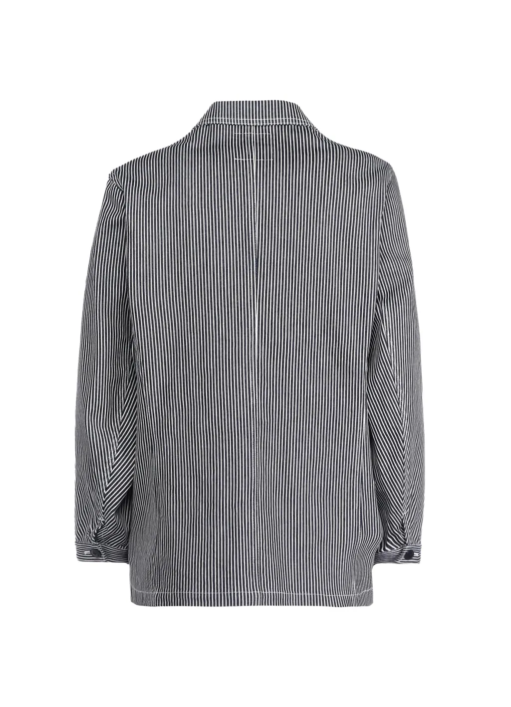 Hickory Stripe White Stitch Shirt Jacket