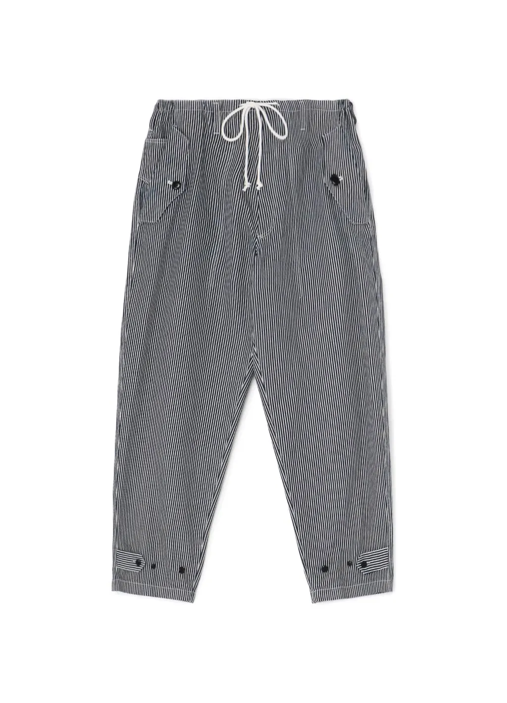 Hickory Stripe White Stitch Draw String Pants