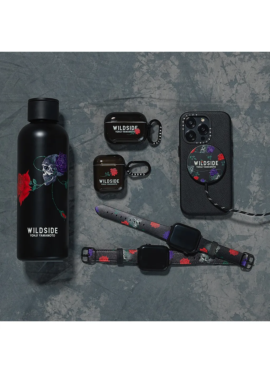 Wildside×Casetify Skull & Rose Stainless Steel