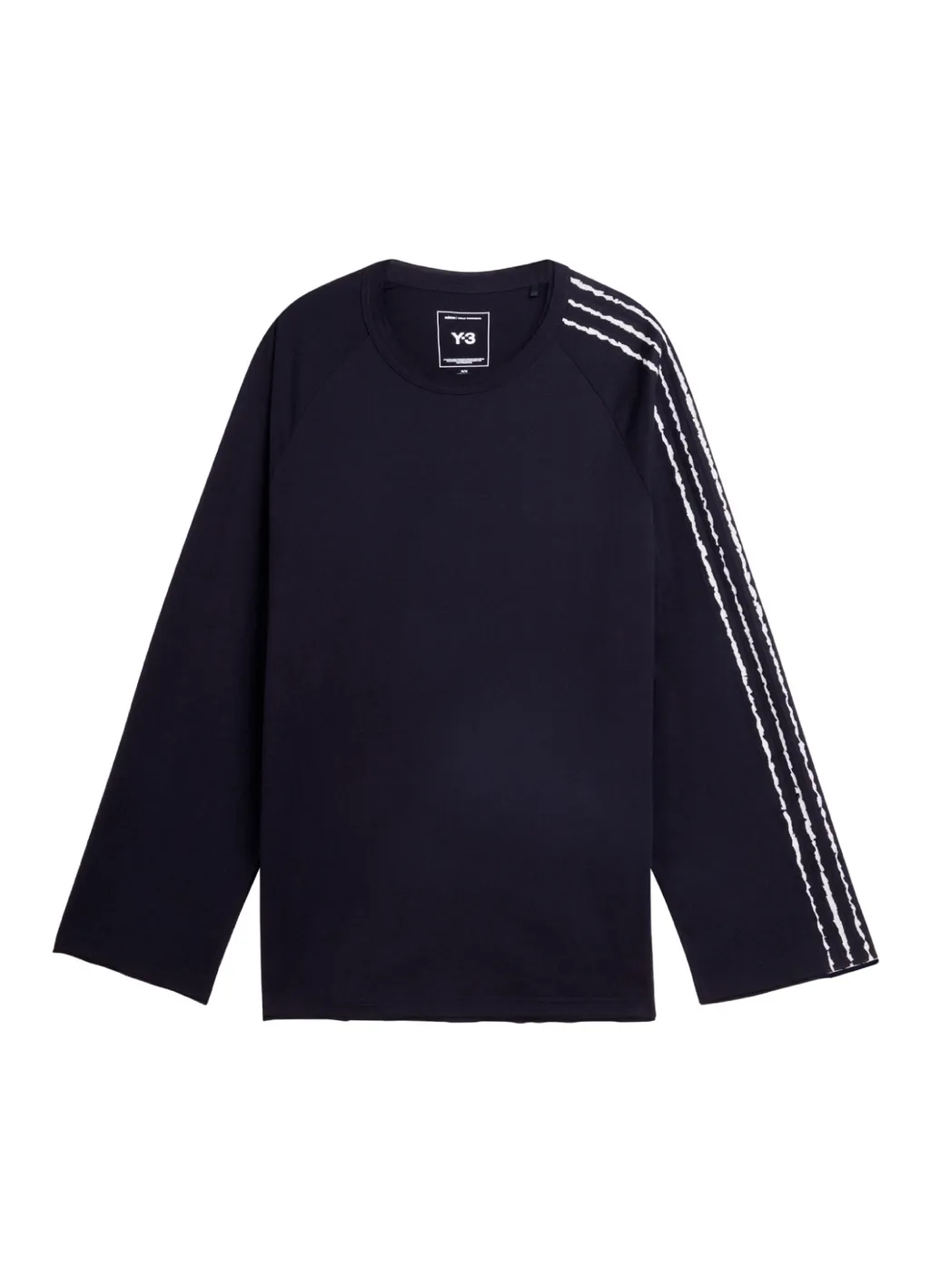 Raw Edge 3 Stripes Long Sleeve Tee