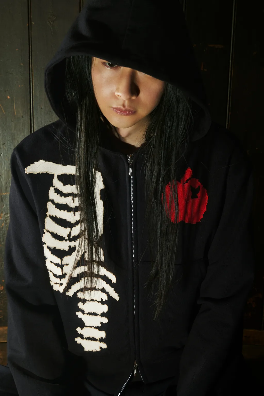 Wildside X M A S U Bone And Apple Zip-Up Hoodie