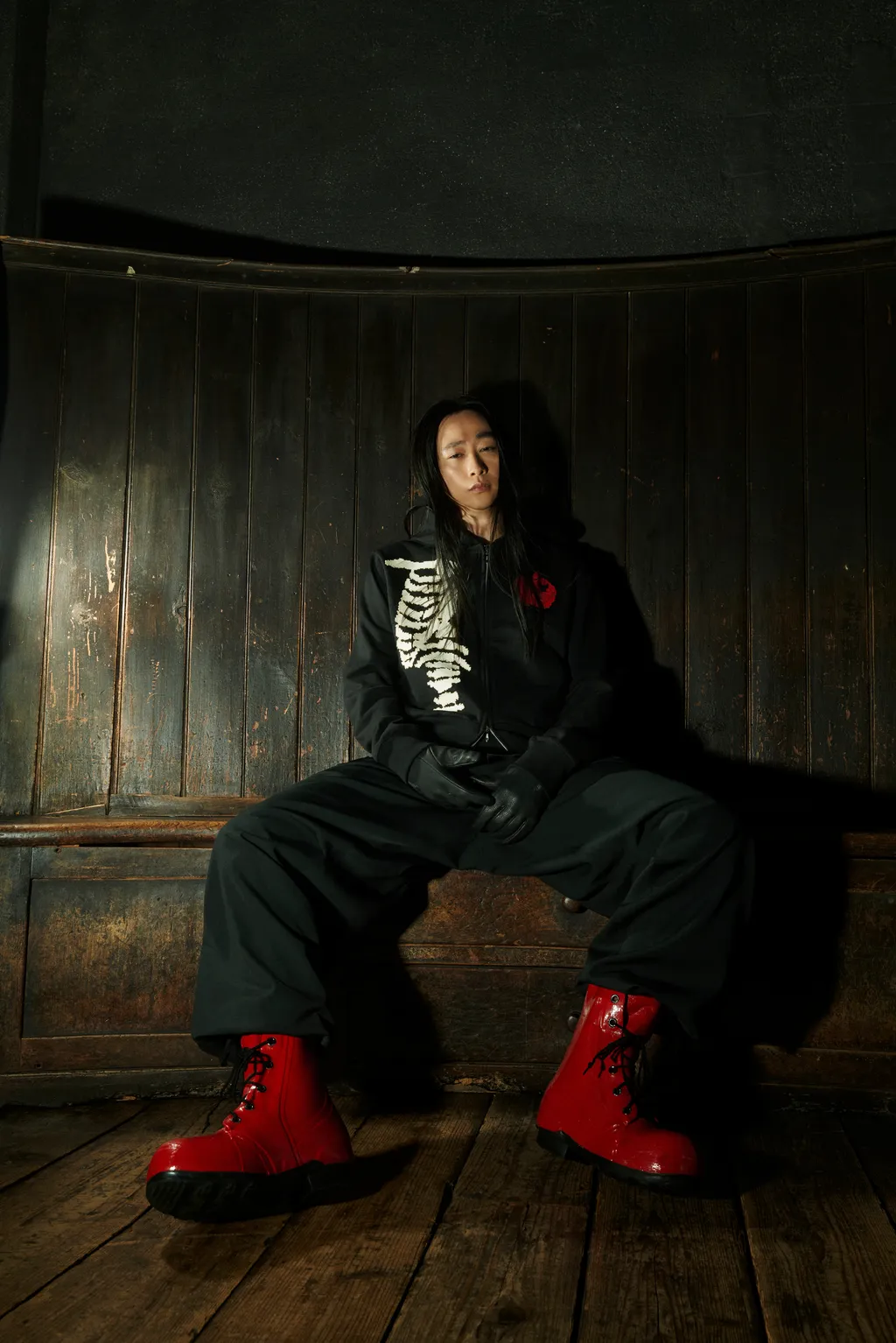 Wildside X M A S U Bone And Apple Zip-Up Hoodie