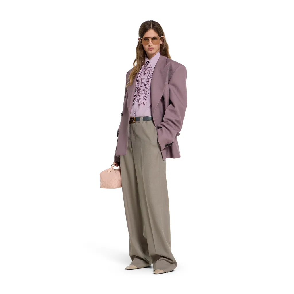 Wool Mouliné Trousers