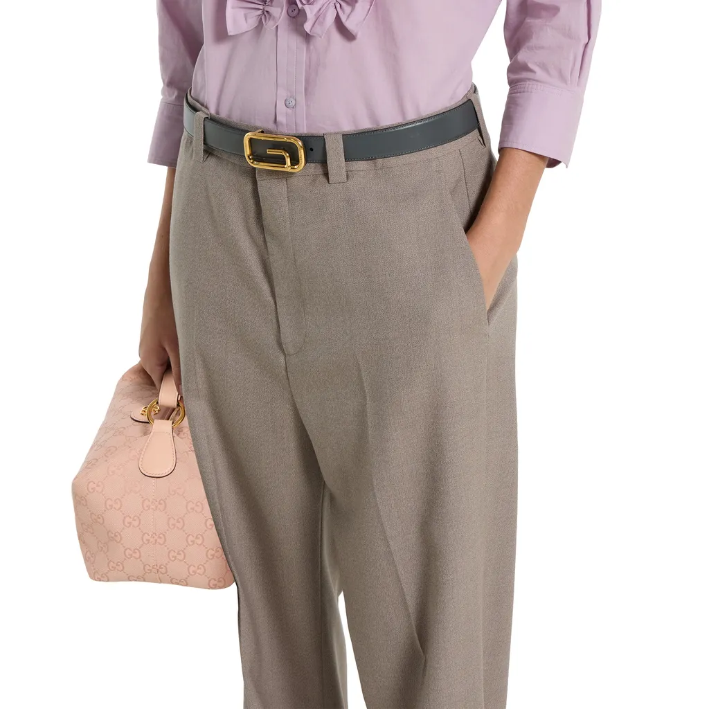 Wool Mouliné Trousers