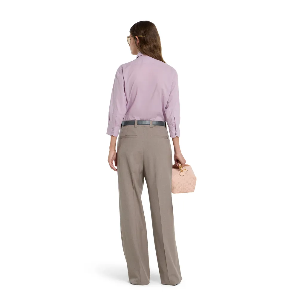 Wool Mouliné Trousers