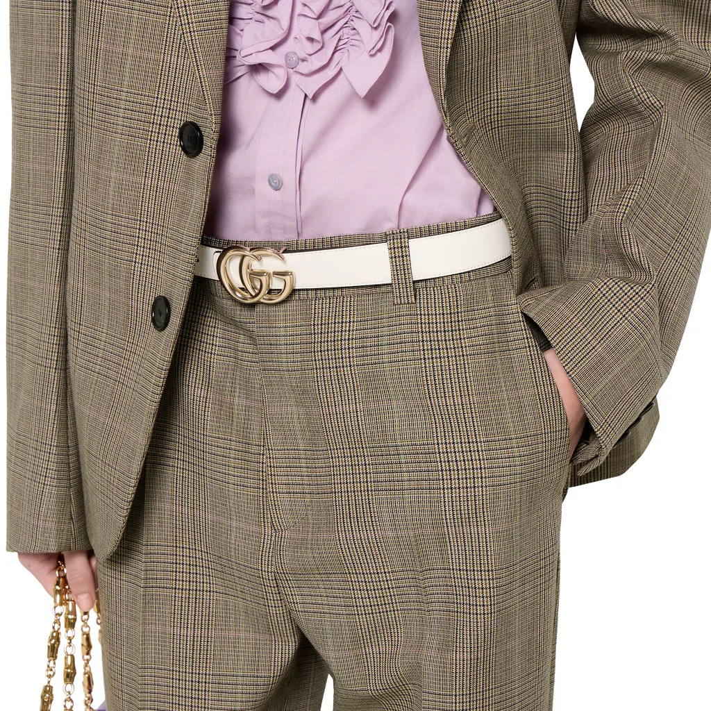 Prince Of Wales Wool Trousers