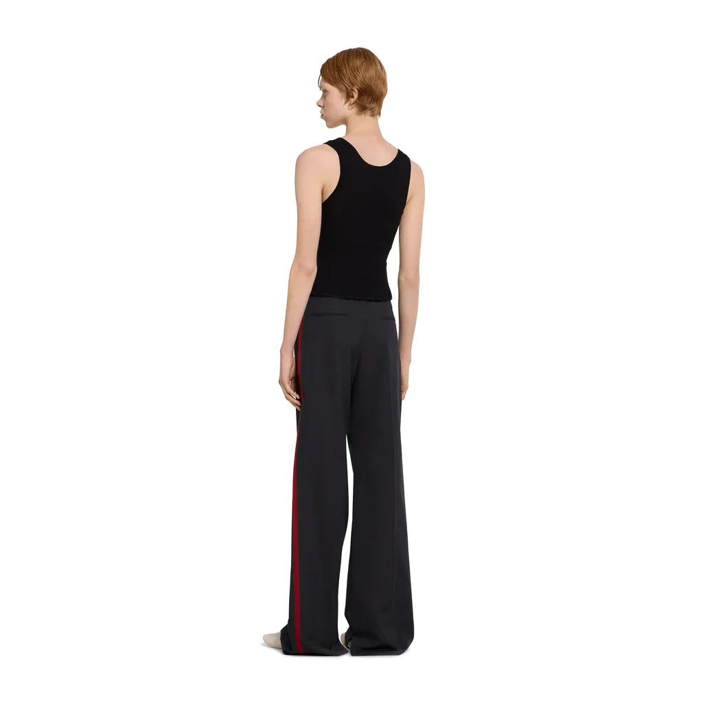 Cotton Rib Tank Top With Embroidery