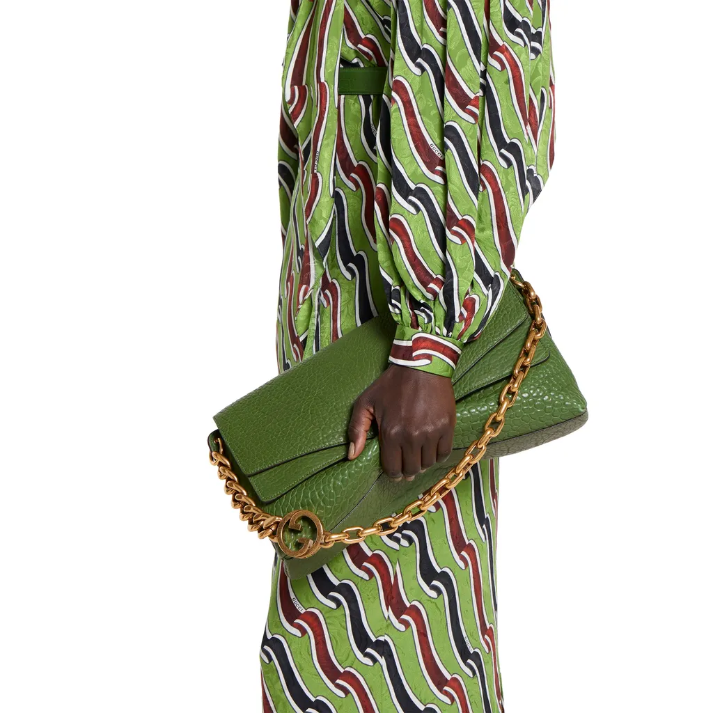 Large Shoulder Bag With Chain