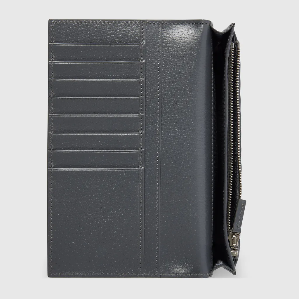 Grey Interior Gg Long Wallet