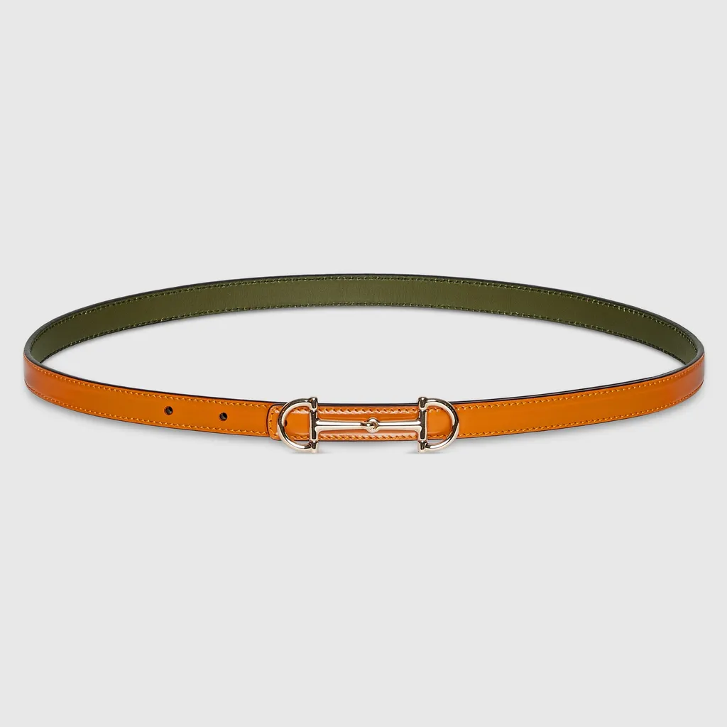 Reversible Thin Belt With Horsebit