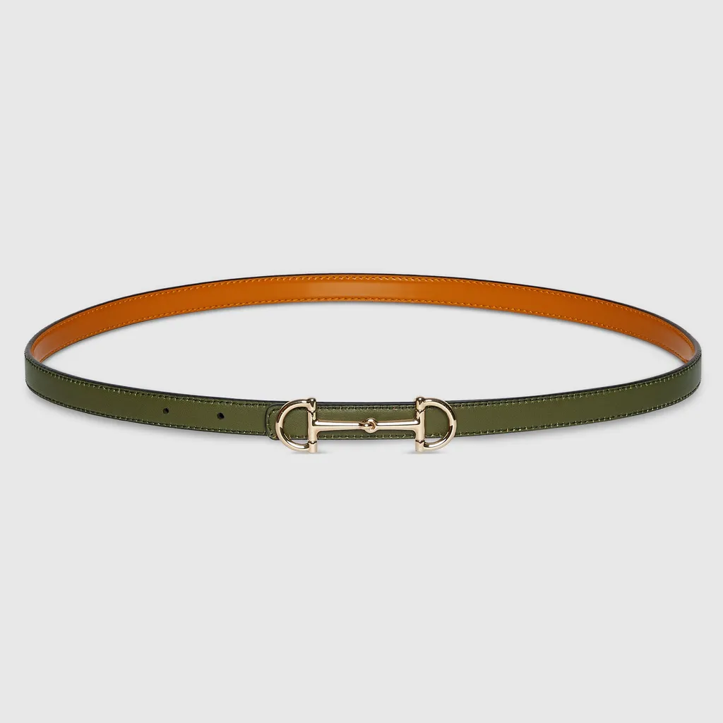 Reversible Thin Belt With Horsebit