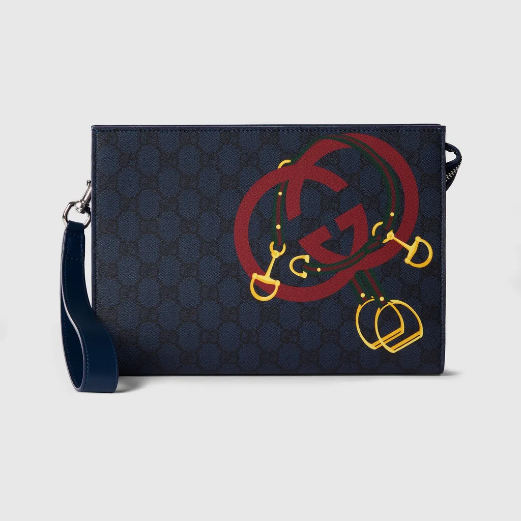 Gg Medium Pouch With Print