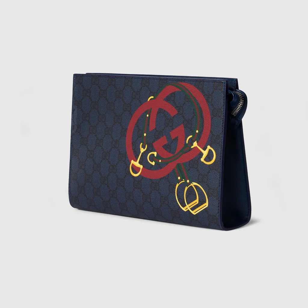 Gg Medium Pouch With Print