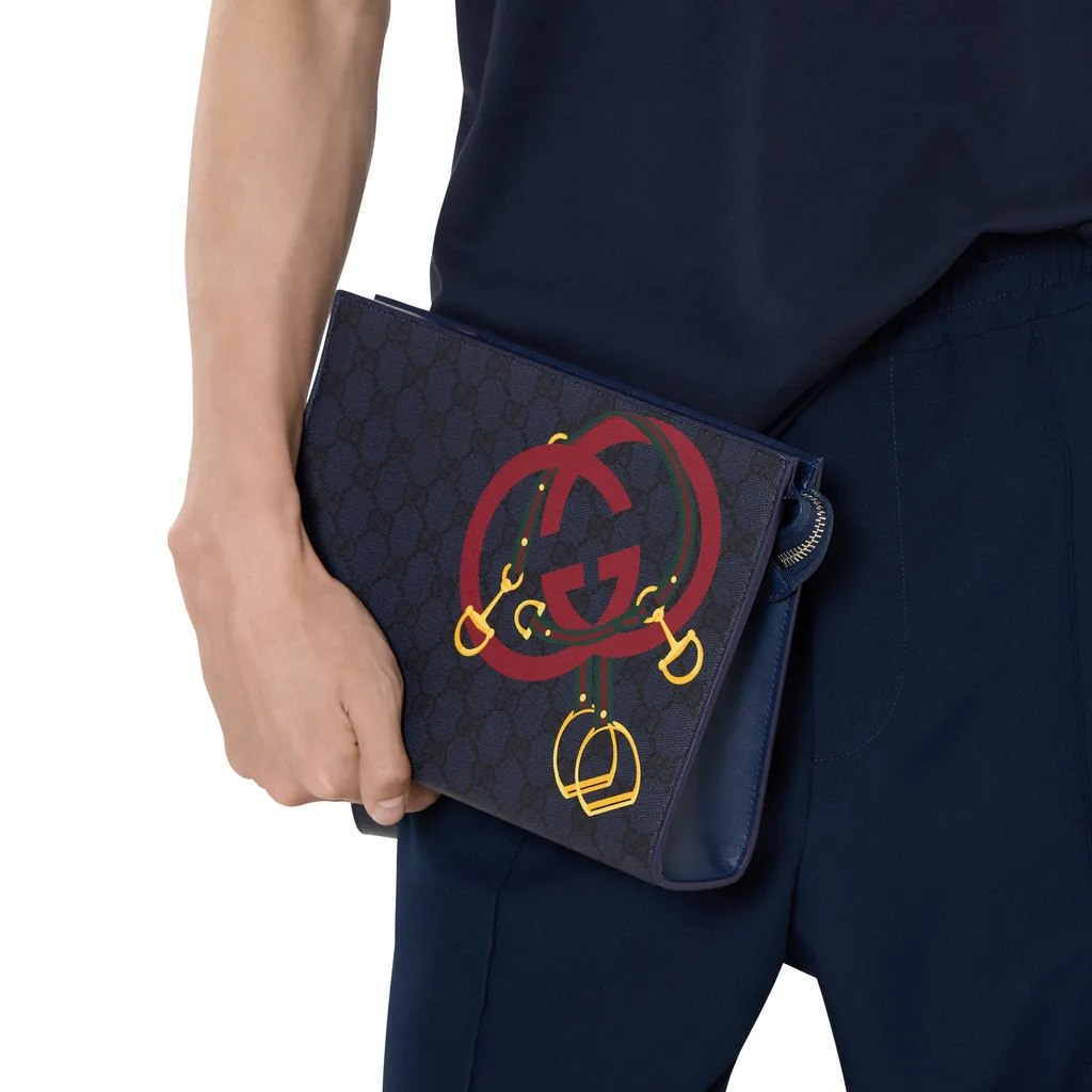 Gg Medium Pouch With Print