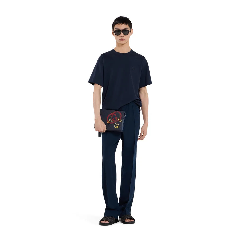 Gg Medium Pouch With Print