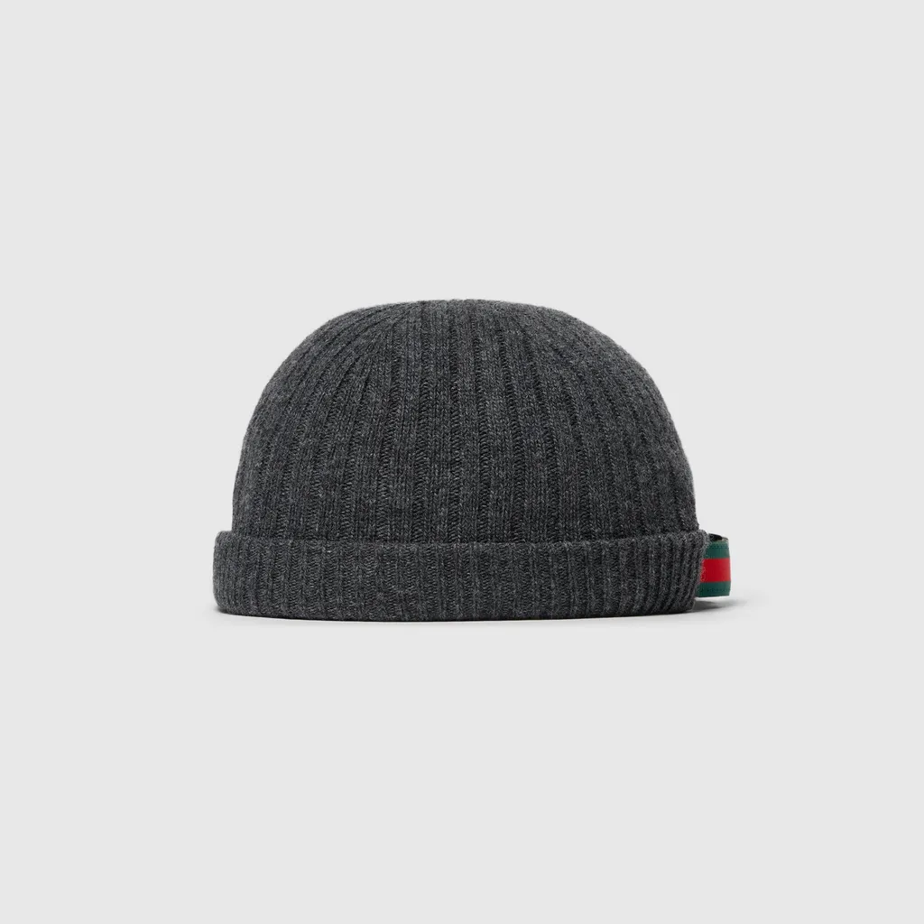 Rib Knit Wool Hat