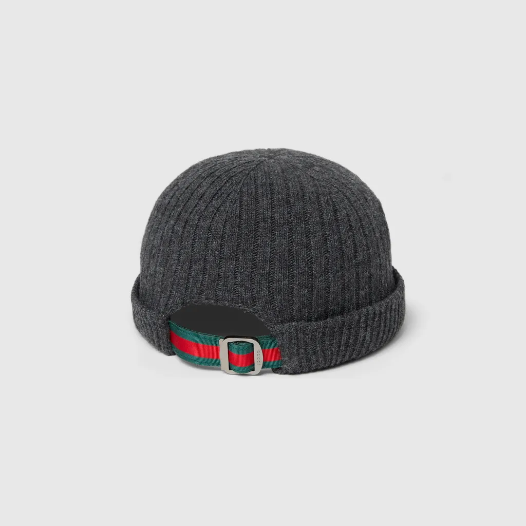 Rib Knit Wool Hat