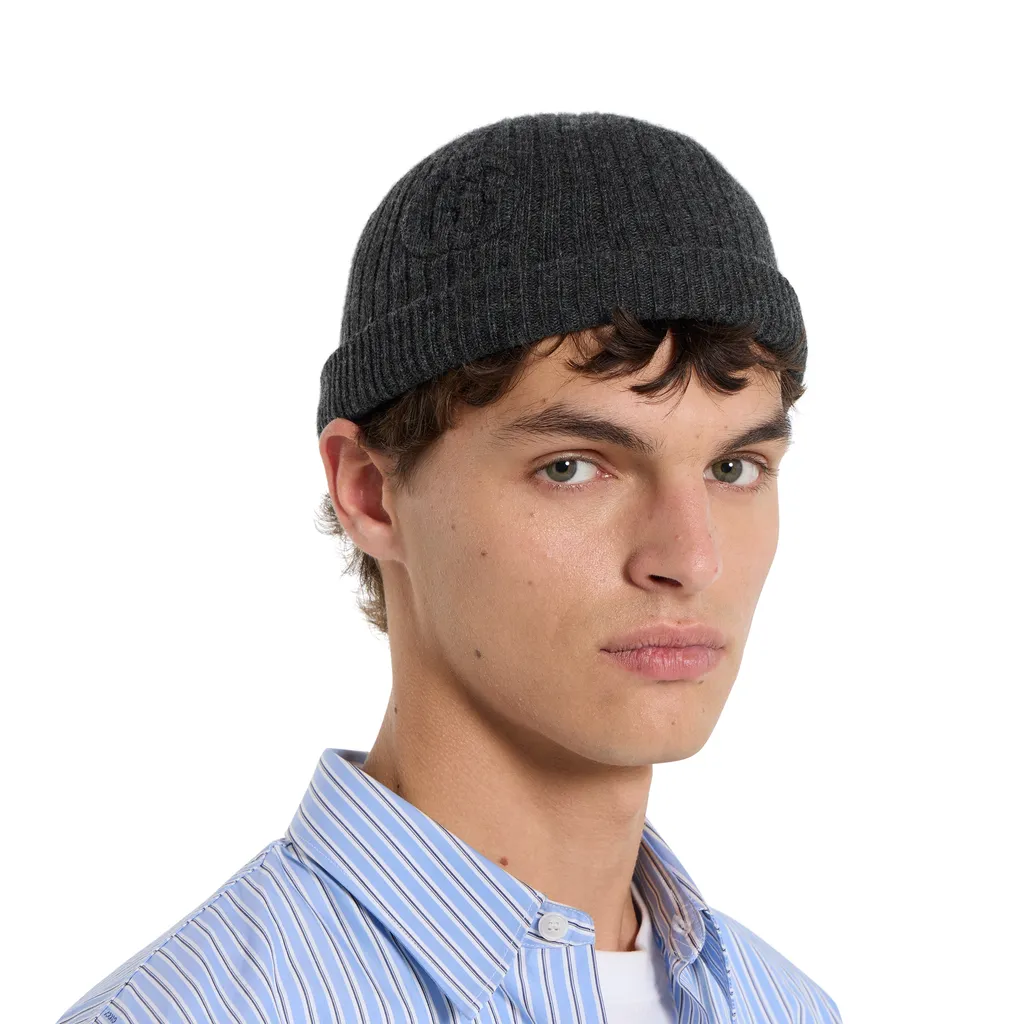 Rib Knit Wool Hat