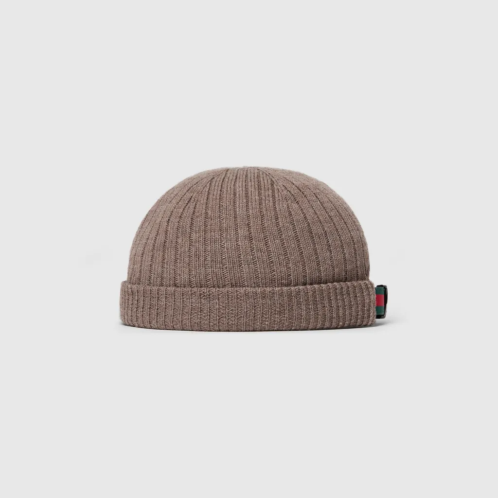 Rib Knit Wool Hat