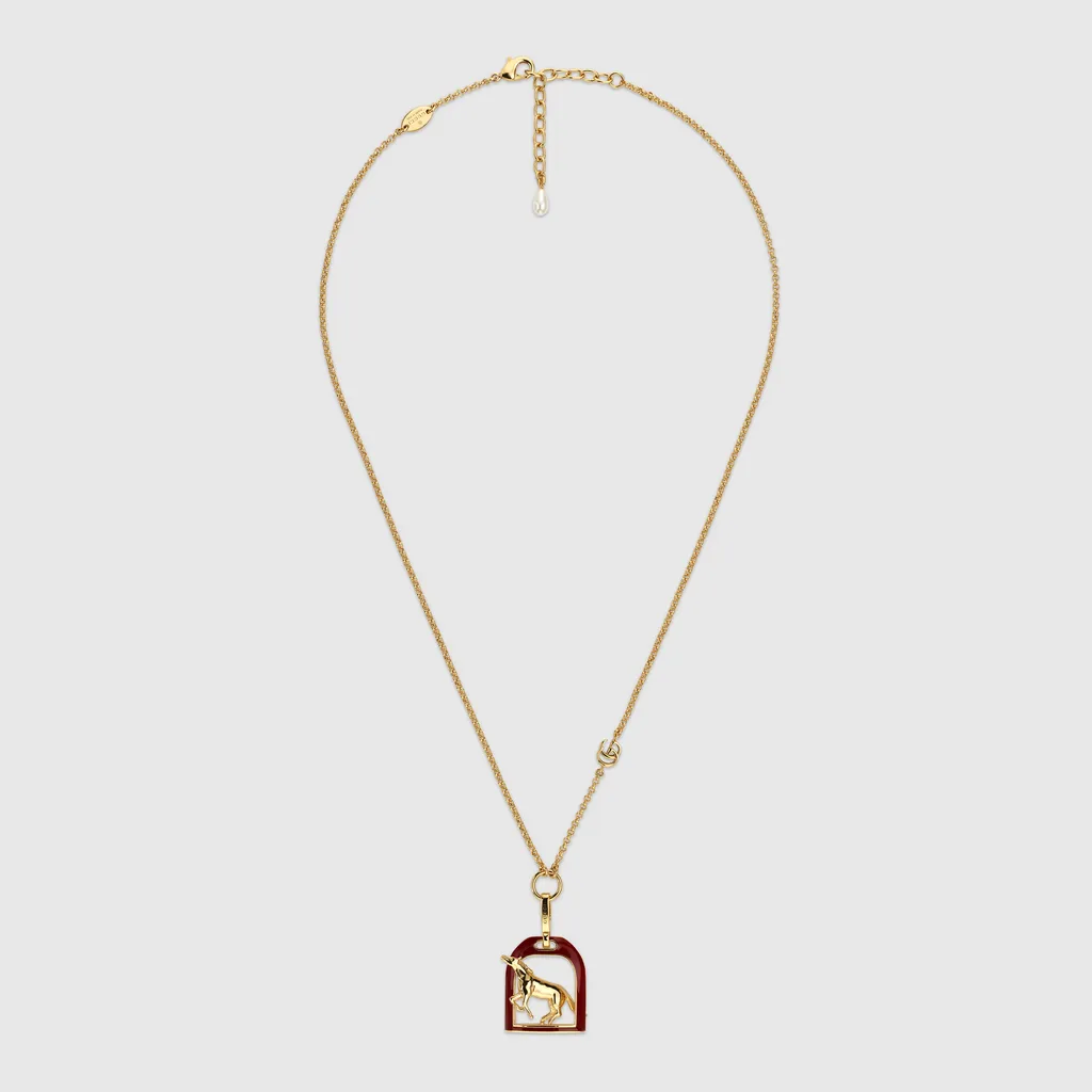 Horse-Inspired Pendant Charm Necklace
