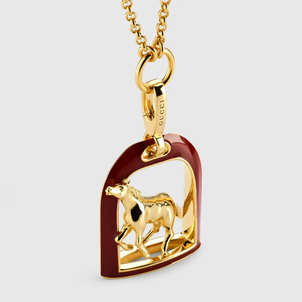 Horse-Inspired Pendant Charm Necklace