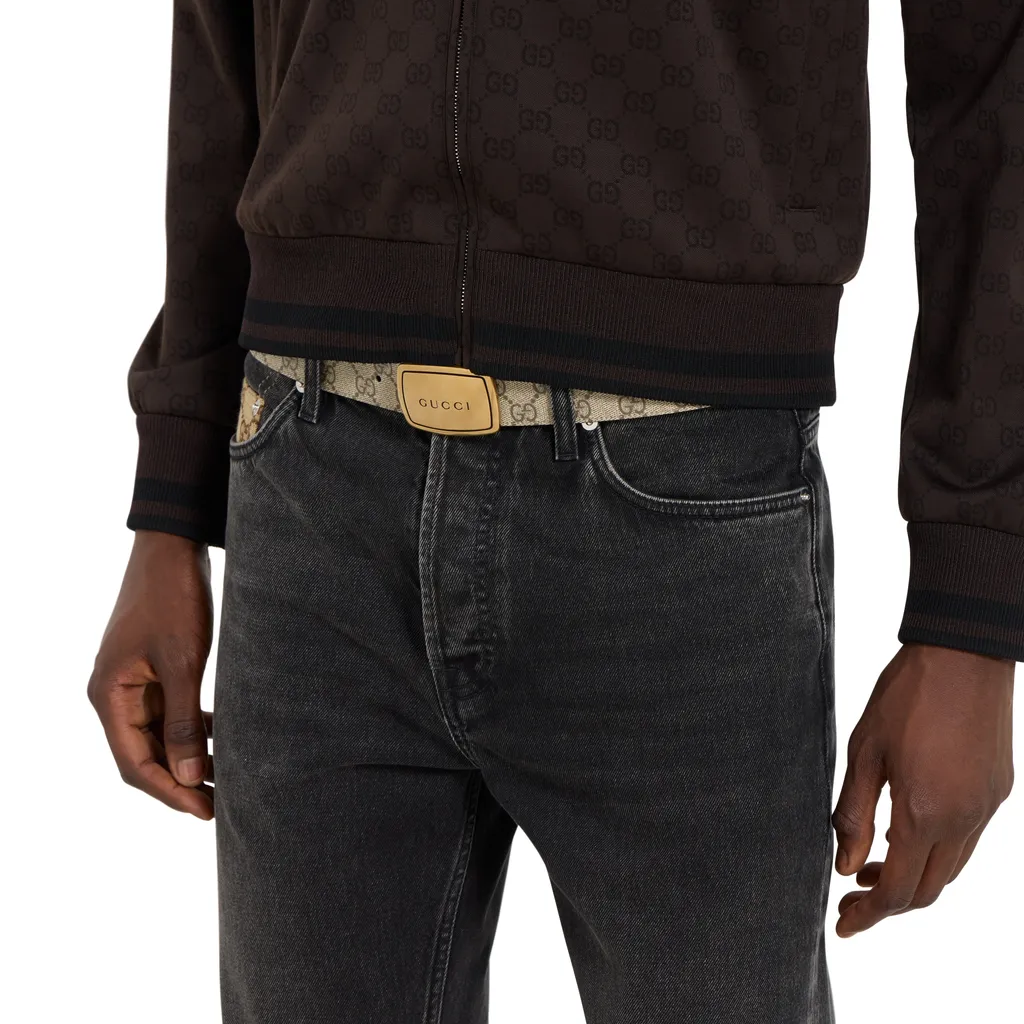 Belt With Plaque Buckle